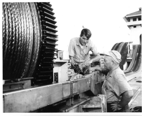 Ron Meyer as a young Panama Canal apprentice.