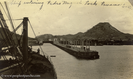 Ship entering Pedro Miguel Lock, Panama Canal